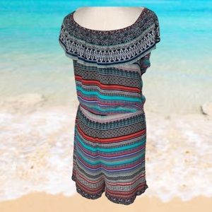 ATMOSPHERE Printed Off the Shoulder Romper